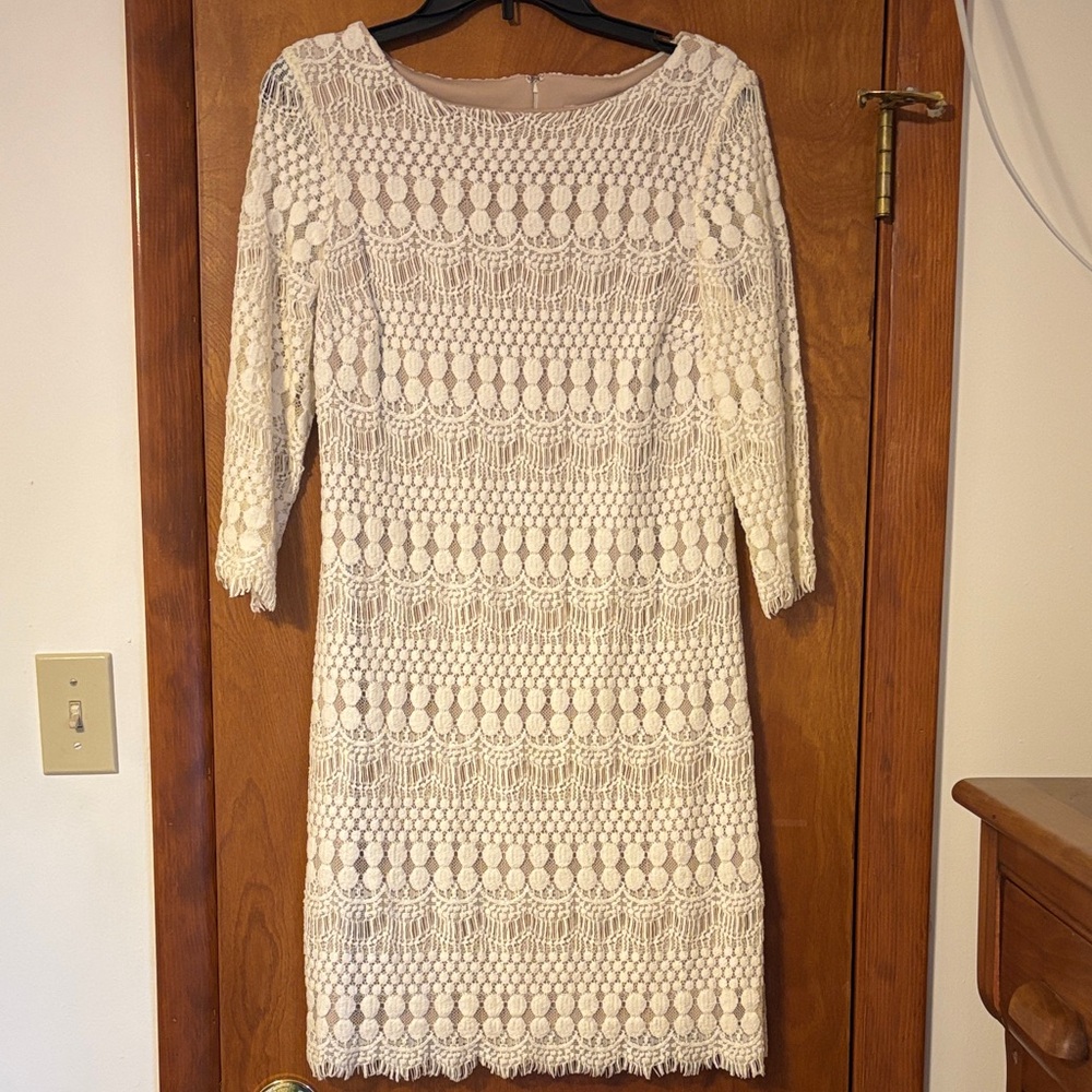 Elegant Dress Barn  Ivory Lace formal type wedding attire Dress